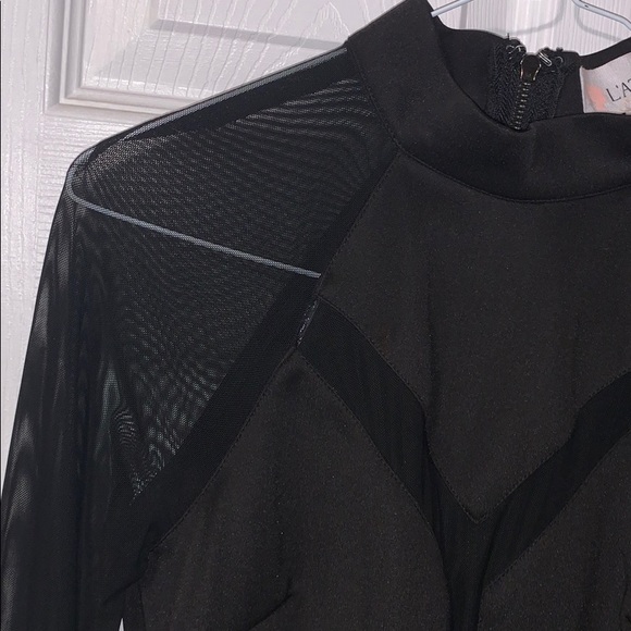 Black Mesh Mini Dress - Picture 2 of 4